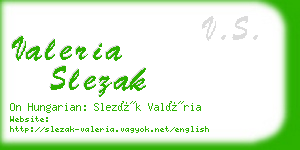 valeria slezak business card